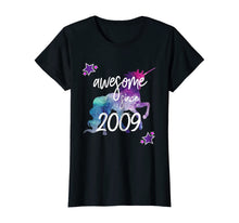 Load image into Gallery viewer, Awesome Since 2009 Unicorn Birthday Shirt