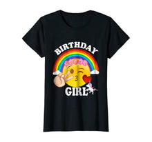 Load image into Gallery viewer, Emoji Birthday Shirt For Girls Unicorn Rainbow Heart Kiss