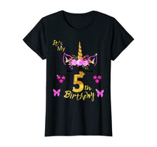 Load image into Gallery viewer, Unicorn Birthday Shirt For Girls OMG It's My 5th Birthday