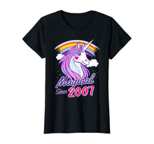 Load image into Gallery viewer, 13th Birthday Gift Magical Since 2007 Unicorn T-Shirt