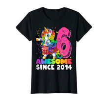Load image into Gallery viewer, Awesome Since 2014 Flossing Unicorn Tutu 6th Birthday Gift T-Shirt