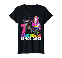 Load image into Gallery viewer, Awesome Since 2013 Unicorn Monster Truck 7th Birthday Gift T-Shirt