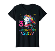 Load image into Gallery viewer, 3rd Birthday Unicorn Awesome Since 2017 T-Shirt