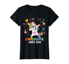 Load image into Gallery viewer, Dabbing Unicorn Awesome Since 2010 - 10th Birthday T-Shirt