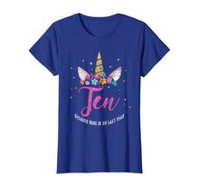 Load image into Gallery viewer, 10 Years Old Birthday Girl Gifts Unicorn 10th Birthday T-Shirt