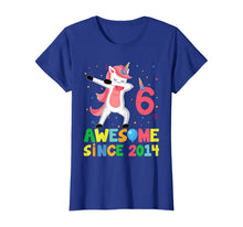 Load image into Gallery viewer, Cute Unicorn Dabbing Birthday Kids 6 Years Old 6th Bday T-Shirt