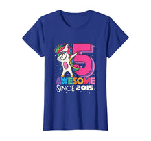 Load image into Gallery viewer, Unicorn Dabbing 5th Birthday Shirt Girls Bday Party Gift T-Shirt