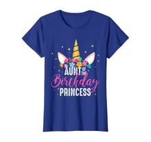 Load image into Gallery viewer, Aunt Of The Birthday Princess Aunt Gift Unicorn Birthday T-Shirt