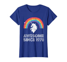 Load image into Gallery viewer, 1970 50th Birthday Gift Unicorn Rainbow 50 Years Old Costume T-Shirt