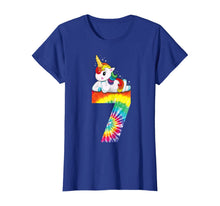 Load image into Gallery viewer, 7th Birthday Unicorn Shirt Girls Tie Dye Gift Party Outfit T-Shirt