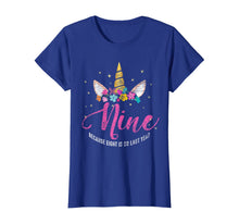 Load image into Gallery viewer, 9 Years Old Birthday Girl Gifts Unicorn 9th Birthday T-Shirt