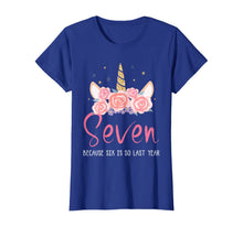 Load image into Gallery viewer, 7 Years Old Birthday Girl Gifts Unicorn 7th Birthday T-Shirt