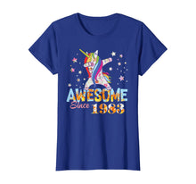 Load image into Gallery viewer, Dabbing Unicorn Awesome since 1983 36th Birthday Gift 36 yrs