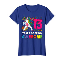 Load image into Gallery viewer, 13th Birthday Dabbing Unicorn Party Gift 13 Years Old Girls T-Shirt
