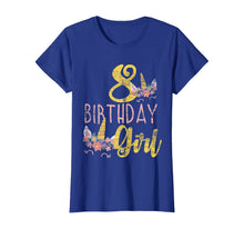 Load image into Gallery viewer, 8 Years Old Birthday Girl Gift Unicorn 8th Birthday T-Shirt