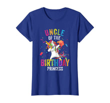 Load image into Gallery viewer, Uncle of the Birthday Princess Gift Dabbing Unicorn Girl Dad T-Shirt