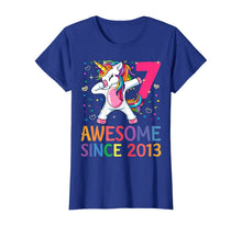 Load image into Gallery viewer, 7 Years Old 7th Birthday Unicorn Dabbing Shirt Girl Party T-Shirt