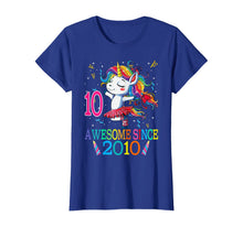 Load image into Gallery viewer, 10th Birthday Unicorn Awesome Since 2010 T-Shirt