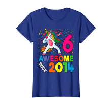 Load image into Gallery viewer, 6th Birthday Dabbing Unicorn Party Gift For 6 Years Old Girl T-Shirt
