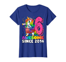 Load image into Gallery viewer, Awesome Since 2014 Flossing Unicorn Tutu 6th Birthday Gift T-Shirt