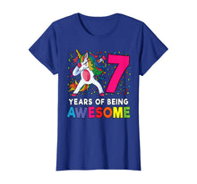 Load image into Gallery viewer, 7th Birthday Dabbing Unicorn Party Gift 7 Years Old Girls T-Shirt