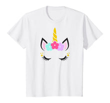 Load image into Gallery viewer, Unicorn Face Birthday T-Shirt