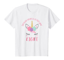 Load image into Gallery viewer, Unicorn 8th Birthday Girl Shirt, Birthday Shirt 8