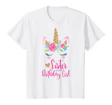 Load image into Gallery viewer, Kids Unicorn Sister of the Birthday Girl Shirt Matching Party Tee