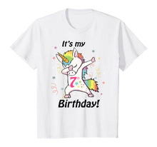 Load image into Gallery viewer, Kids It's my 7th Birthday Unicorn Dabbing Shirt (7 Year Old Gift) T-Shirt