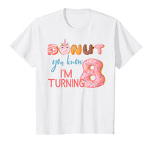Load image into Gallery viewer, Kids 8th Birthday TShirt 8 Eight Unicorn Donut Birthday Shirt