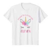 Load image into Gallery viewer, Unicorn 11th Birthday Girl Shirt, Birthday Shirt 11