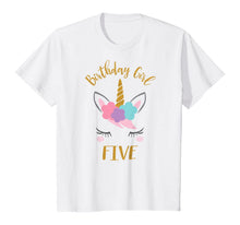 Load image into Gallery viewer, Kids 5th Birthday Unicorn Outfit, 5th Birthday Girl Shirt