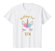 Load image into Gallery viewer, 10th Birthday Unicorn Outfit, 10th Birthday Girl Shirt