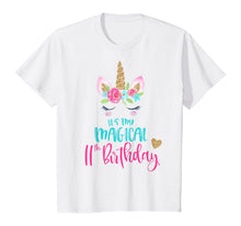 Load image into Gallery viewer, Unicorn 11th Birthday Party Shirt Girl 11 Years Old T-Shirt