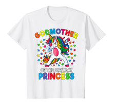 Load image into Gallery viewer, Godmother Of The Birthday Princess Dabbing Unicorn Party T-Shirt