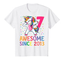 Load image into Gallery viewer, 7 Years Old 7th Birthday Unicorn Dabbing Shirt Girl Party T-Shirt
