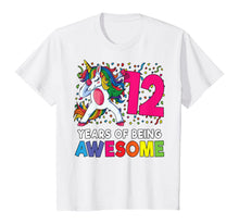 Load image into Gallery viewer, 12th Birthday Dabbing Unicorn Party Gift 12 Years Old Girls T-Shirt