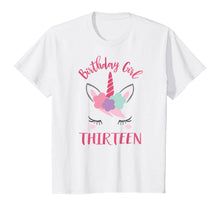 Load image into Gallery viewer, Unicorn 13th Birthday Outfit, 13th Birthday Girl Shirt