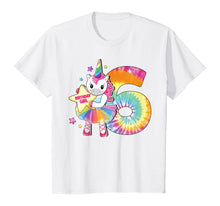 Load image into Gallery viewer, 6th Birthday Unicorn Shirt Gift for Girls Age 6 Tie Dye Tee T-Shirt