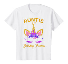 Load image into Gallery viewer, Auntie of the Birthday Princess Unicorn Girl T-Shirt