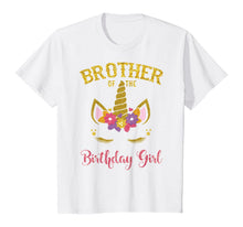 Load image into Gallery viewer, Brother Of The Birthday Girl Unicorn Matching Shirt