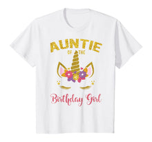 Load image into Gallery viewer, Auntie Of The Birthday Girl Party Outfit Unicorn Matching T-Shirt