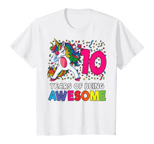 Load image into Gallery viewer, 10th Birthday Dabbing Unicorn Party Gift 10 Years Old Girl T-Shirt