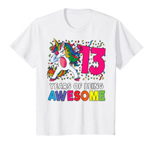 Load image into Gallery viewer, 13th Birthday Dabbing Unicorn Party Gift 13 Years Old Girls T-Shirt