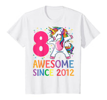 Load image into Gallery viewer, 8 Years Old 8th Birthday Unicorn Dabbing Shirt Girl Party T-Shirt