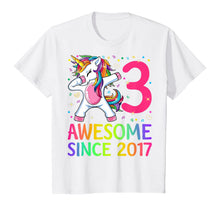 Load image into Gallery viewer, 3 Years Old 3rd Birthday Unicorn Dabbing Shirt Girl Party T-Shirt