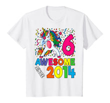 Load image into Gallery viewer, 6th Birthday Dabbing Unicorn Party Gift For 6 Years Old Girl T-Shirt