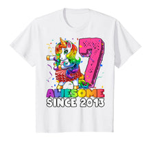 Load image into Gallery viewer, Awesome Since 2013 Flossing Unicorn Tutu 7th Birthday Gift T-Shirt