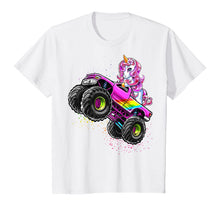 Load image into Gallery viewer, Monster Truck Unicorn Birthday Party Monster Truck Girl Gift T-Shirt