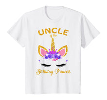 Load image into Gallery viewer, Uncle Of The Birthday Princess Unicorn Matching Family Shirt